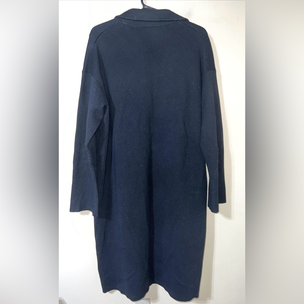 J. Crew Long Sweater Blazer with Side Slits Black Medium - Picture 5 of 5